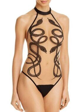 Thistle & Spire Medusa Bodysuit-Black and Butterscotch size S lingerie sexy NEW